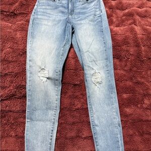 Levi's Light Blue Distressed Skinny Jeans